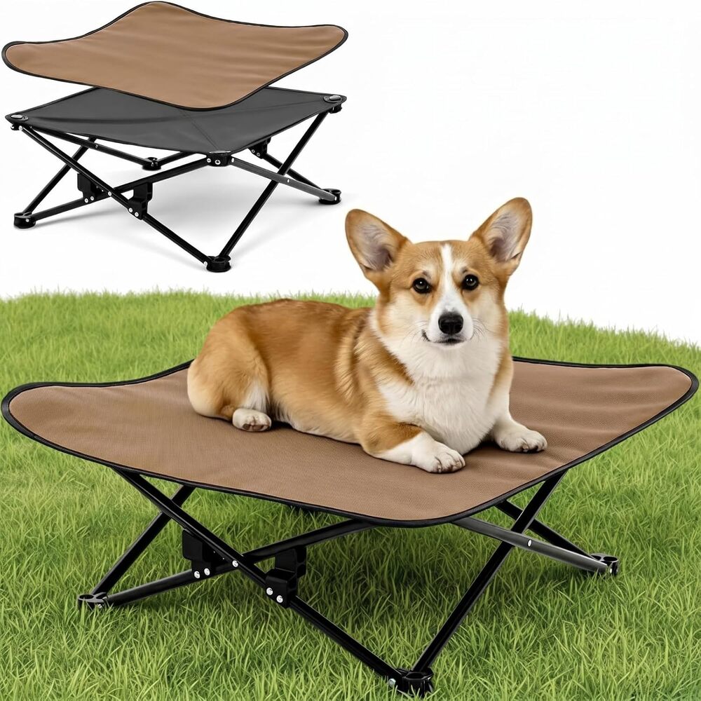 Leinuosen Elevated Dog Bed for Small Dogs 27.5" x 27.5" X8"